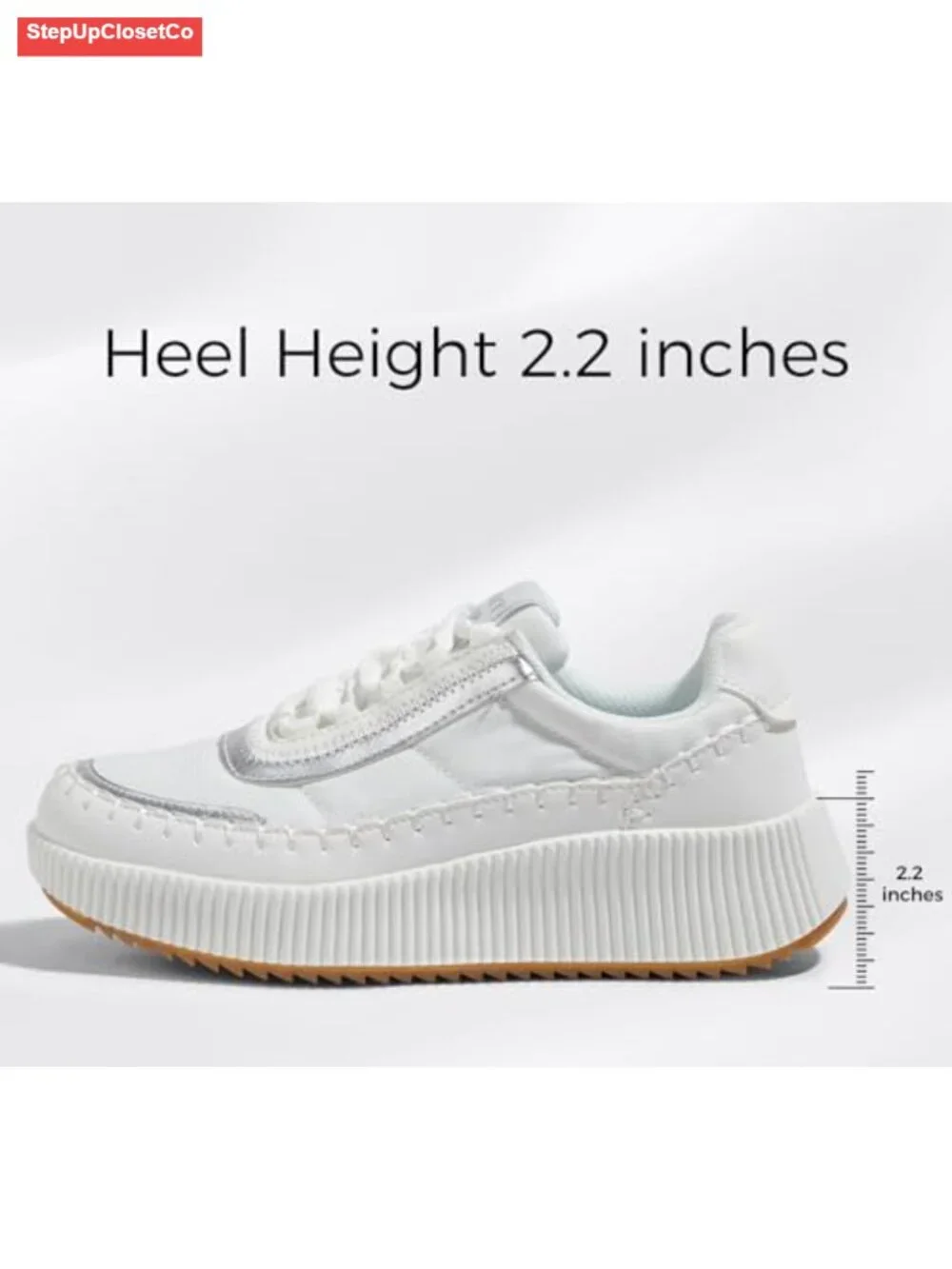 Chunky Platform Sneakers with Pearl Embellishments
